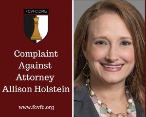 Read more about the article Complaint Against Attorney Allison Holstein