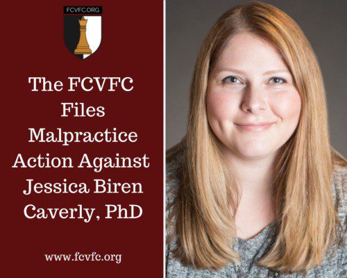 Read more about the article The FCVFC Files Malpractice Action Against Jessica Biren Caverly, PhD