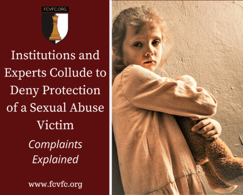 Read more about the article Institutions and Experts Collude to Deny Protection of a Sexual Abuse Victim: Complaints Explained