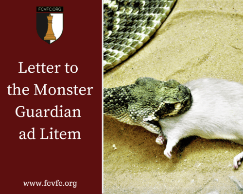 Read more about the article Letter to the Monster Guardian ad Litem