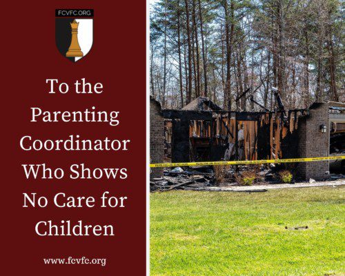 Read more about the article To the Parenting Coordinator Who Shows No Care for Children