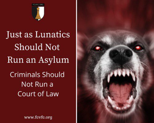 Read more about the article Just as Lunatics Should Not Run an Asylum, Criminals Should Not Run a Court of Law