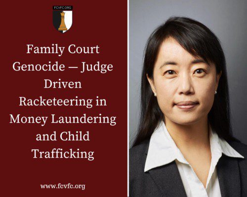 Read more about the article Family Court Genocide — Judge Driven Racketeering in Money Laundering and Child Trafficking