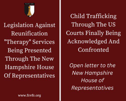 Read more about the article Legislation Against Reunification “Therapy” Services Being Presented Through The New Hampshire House Of Representatives